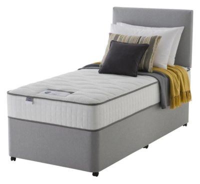 Silentnight Middleton Light Grey Memory Divan - Single